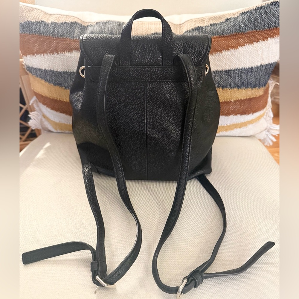 Kate Spade WKRU3939 Black Pebble Leather Mulberry Street Breezy Small Backpack - Picture 3 of 8